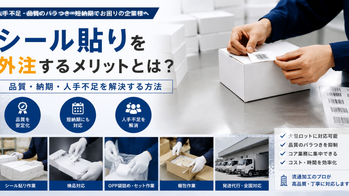 シール貼りを外注するメリットとは？