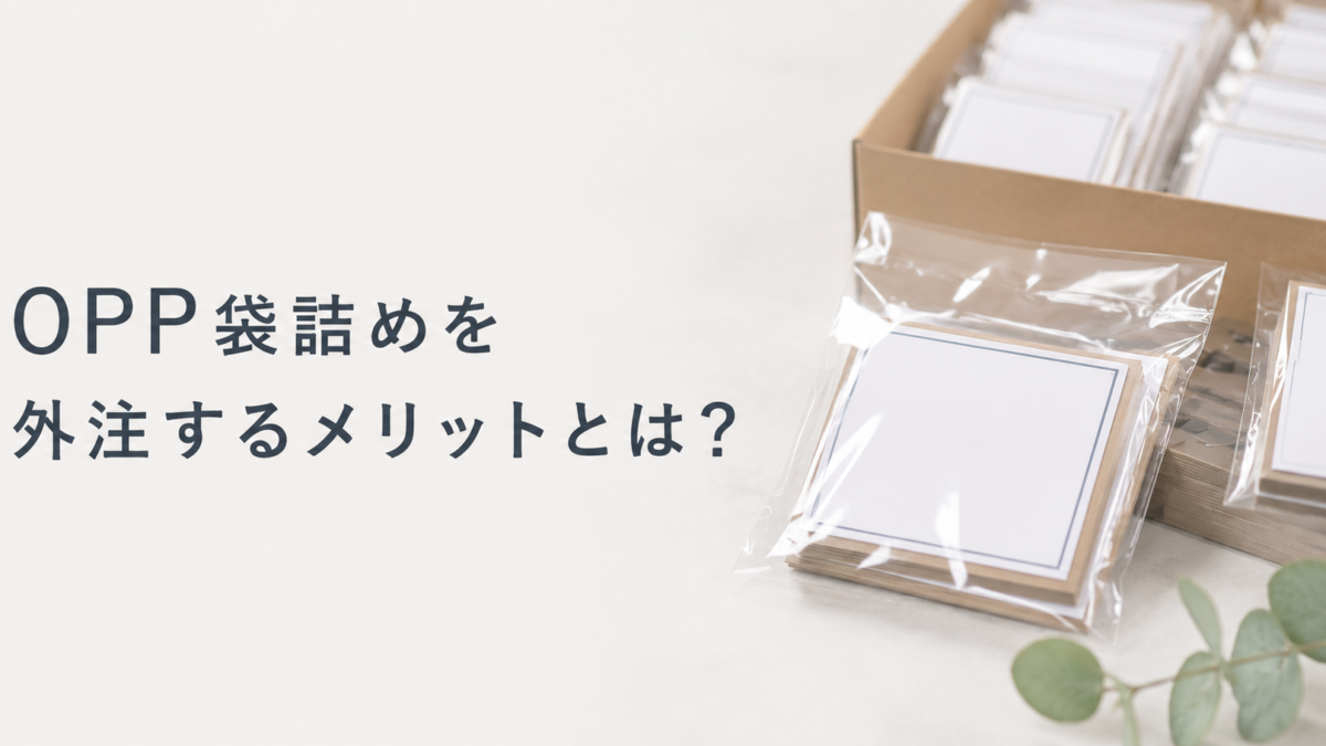 OPP袋詰めを外注するメリットとは？
